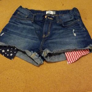 Old Navy Jean Shorts with Patriotic Pockets